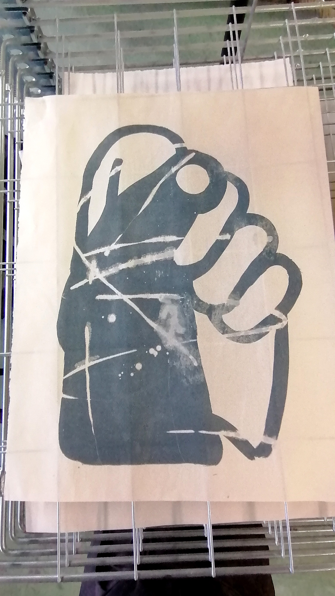 Tirage lithographique main acide